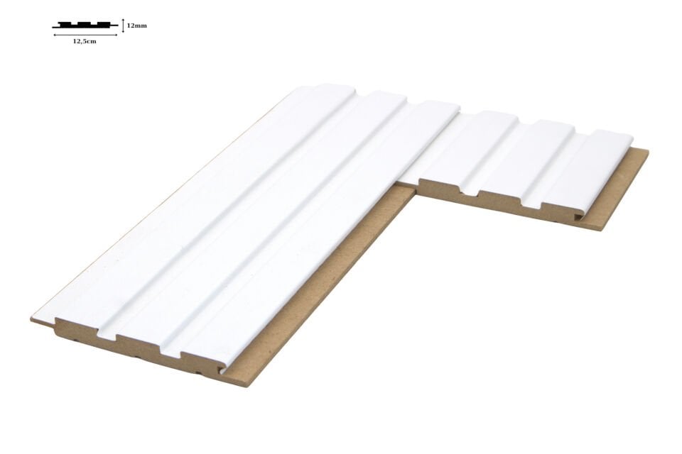 Vesta 12mm 12,5x280 cm Saten Beyaz Mdf Duvar Paneli