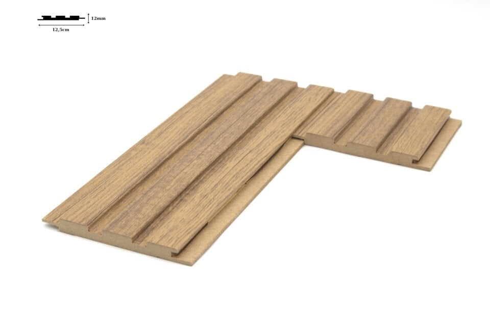 Vesta 12mm 12,5x280 cm Naturel Teak Mdf Duvar Paneli