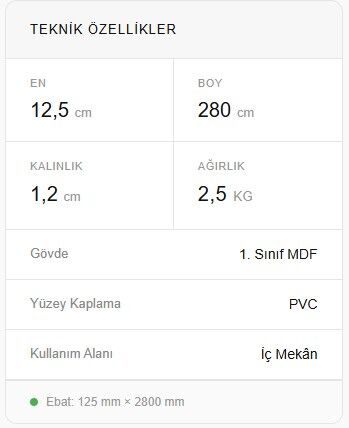 Vesta 12mm 12,5x280 cm Seul Mdf Duvar Paneli