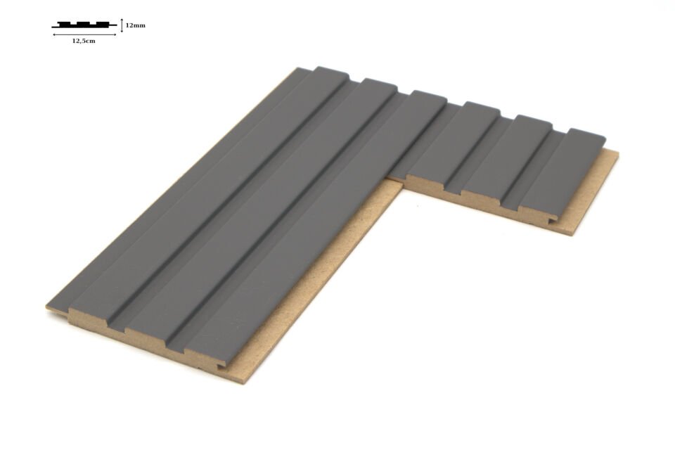 Vesta 12mm 12,5x280 cm Soft Fırtına Gri Mdf Duvar Paneli