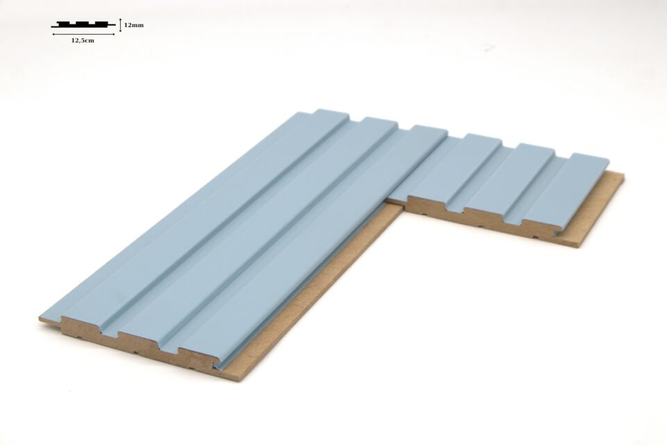 Vesta 12mm 12,5x280 cm Soft Gök Mavi Mdf Duvar Paneli