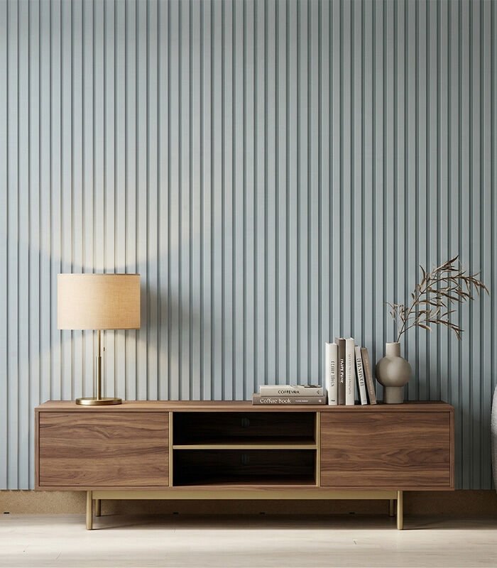 Vesta 12mm 12,5x280 cm Soft Gök Mavi Mdf Duvar Paneli