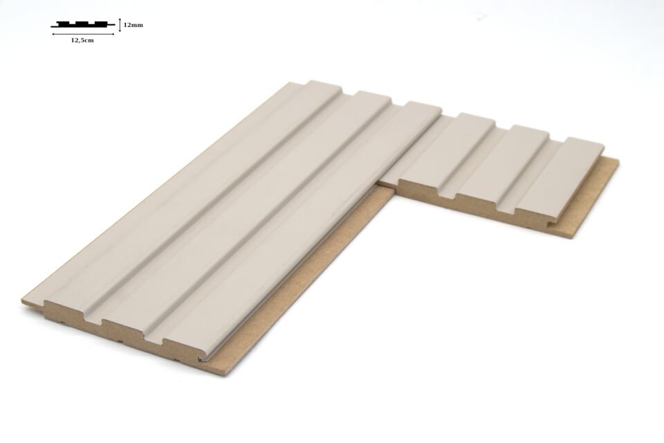 RMZ Door Vesta 12mm 12,1x280 cm İpeksi Doku Soft Kum Beji Mdf Duvar Paneli