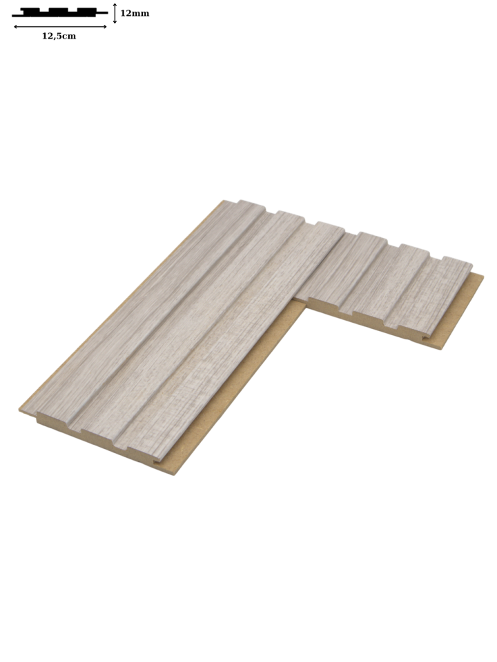 Vesta 12mm 12,5x280 cm Açık Teak Mdf Duvar Paneli