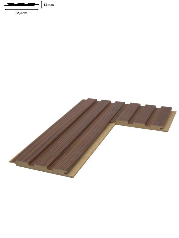 Vesta 12mm 12,5x280 cm Ceviz Mdf Duvar Paneli